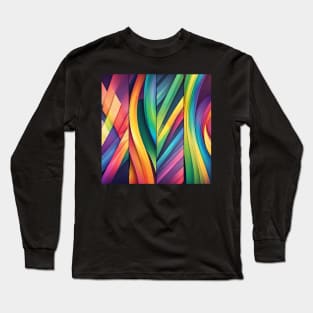 Three-dimensional colorful lines Long Sleeve T-Shirt